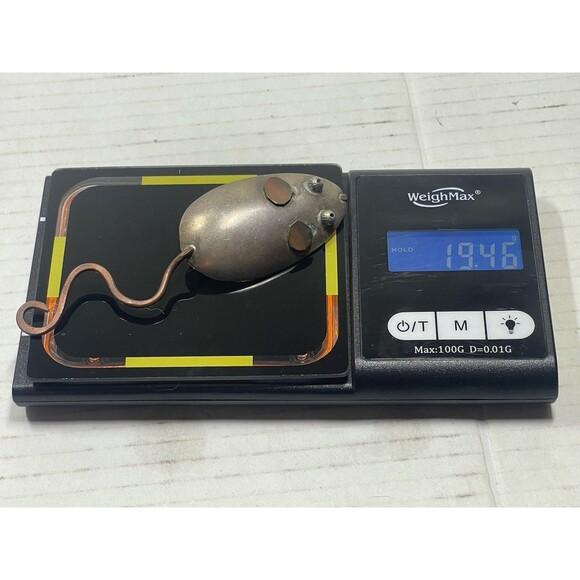 Unique Handcrafted Vintage Silverware Spoon Mouse Brooch Pin Flatware Handmade - Picture 4 of 4